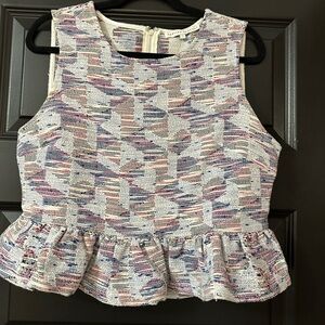 English Factory Sleeveless Peplum Top